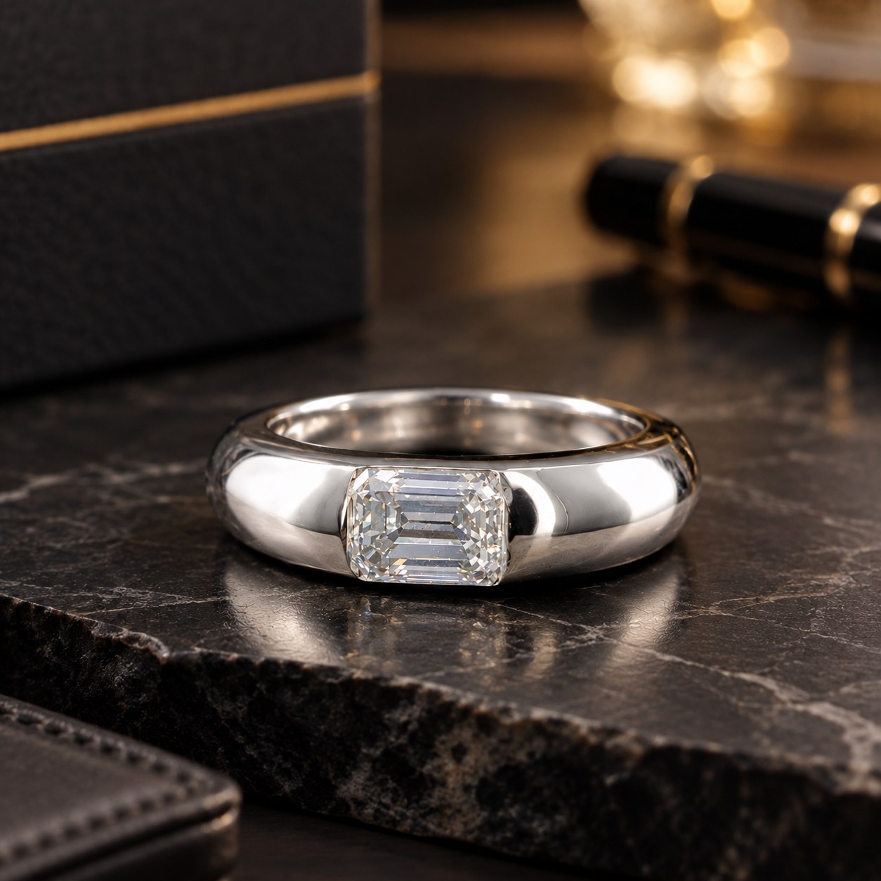 East West Royal Emerald Ring