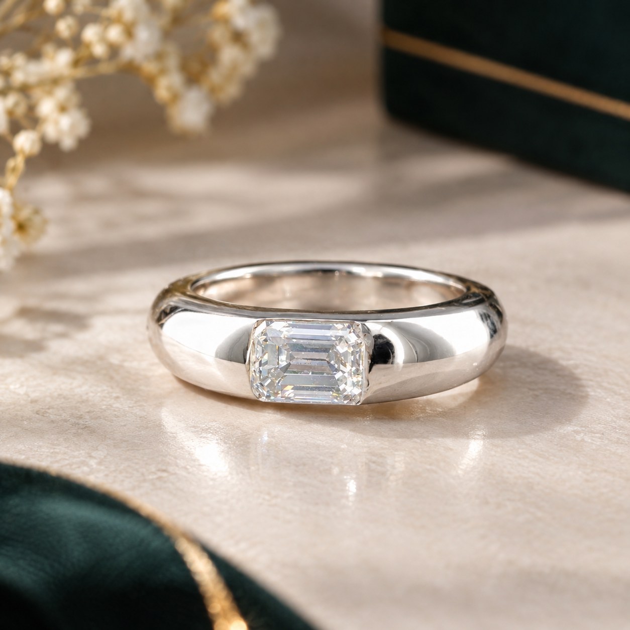 East West Royal Emerald Ring view 3