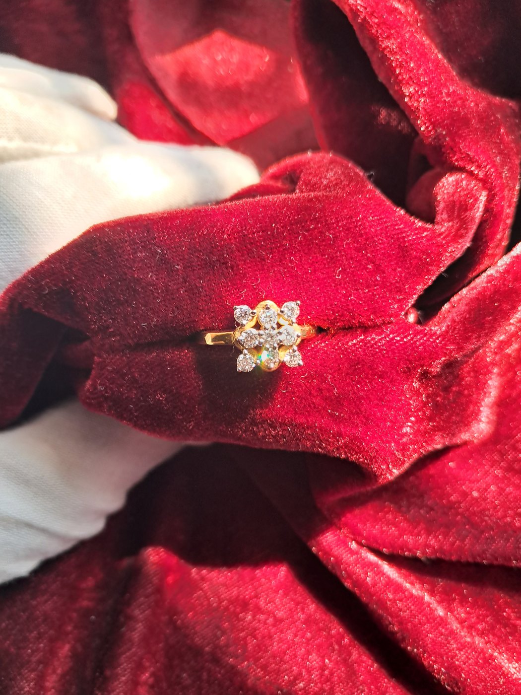 Floral Cluster Adjustable Ring view 2