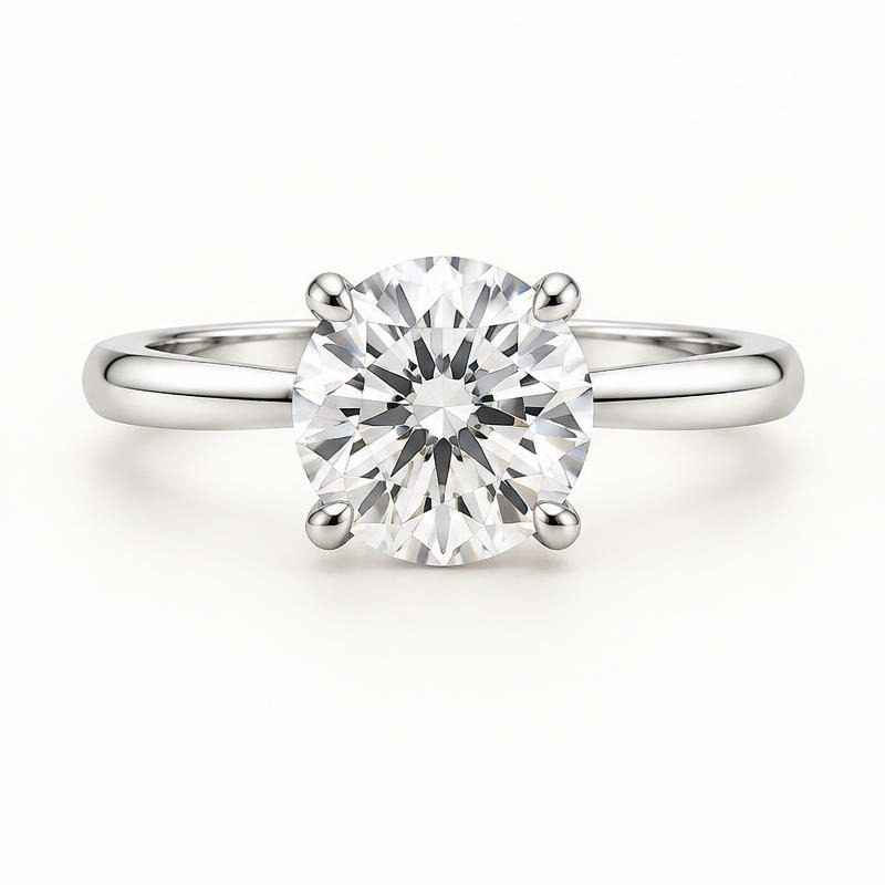 Classic Round Solitaire in 925 sterling silver